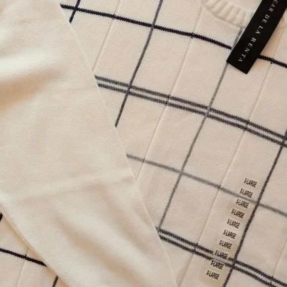 Vintage Oscar De La RENTA SWEATER MENS XL NWT 1990s - Picture 4 of 9